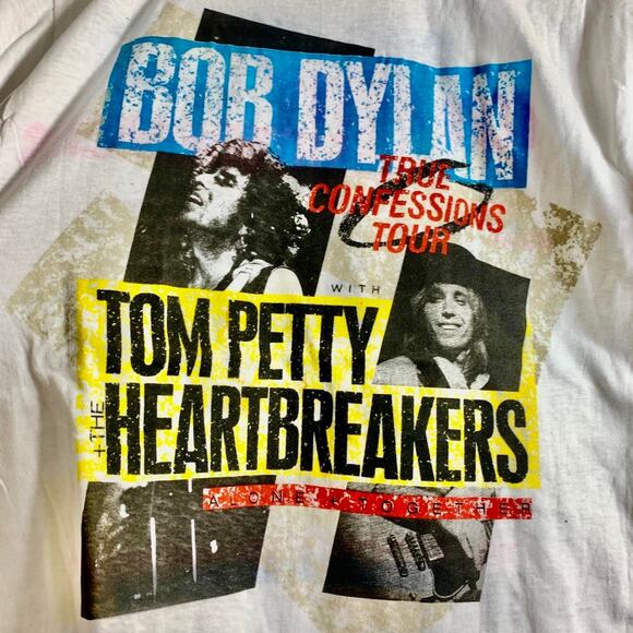 vintage 1986 BOB DYLAN TOM PETTY AND THE HEARTBREAKERS True Confession tee shirt - Picture 1 of 6